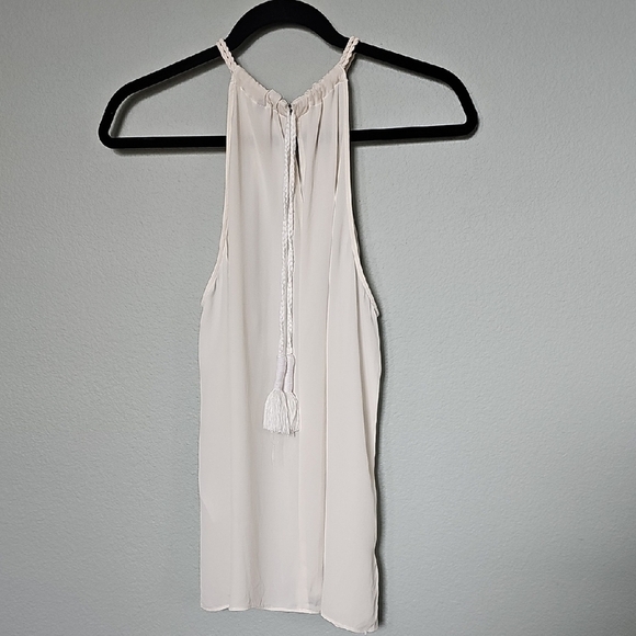 Kobi Halperin Black White Embellished Halter Rope Neck And Tie Tank Top Large - Picture 9 of 12